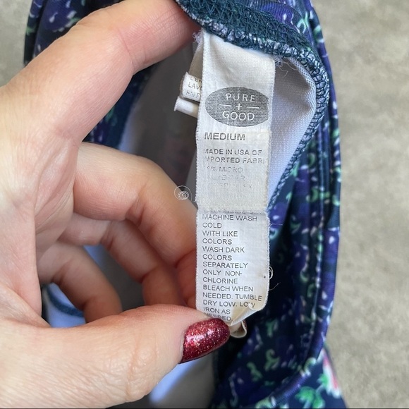 Anthropologie Pure + Good Multicolor Pressed Flowers Floral Crop Leggings EUC M - Picture 7 of 7